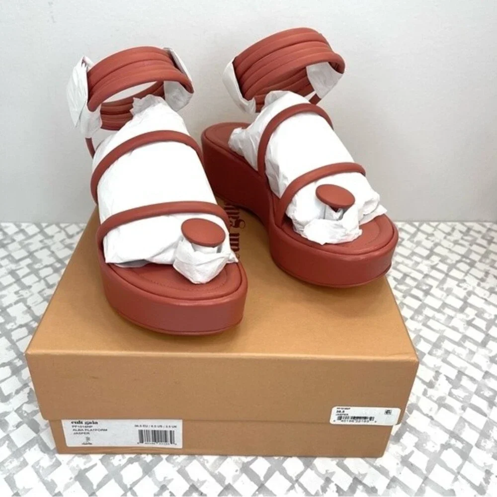 Cult Gaia Alba size EU 36.5 (US 6.5) Platform Sandals in Jasper (Rose Pink) - Picture 1 of 6